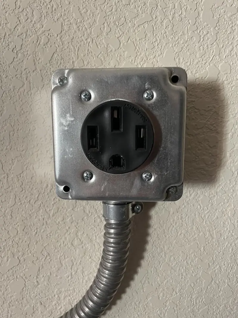 NEMA 14-50 outlet installed for Electrical Panel Upgrade in Nyssa